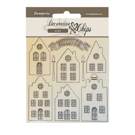Decorative chips cm 14x14 - Cozy houses