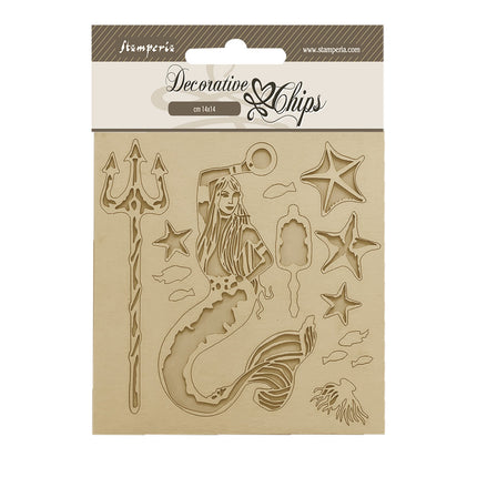 Decorative chips cm 14x14 - Songs of the Sea Mermaid