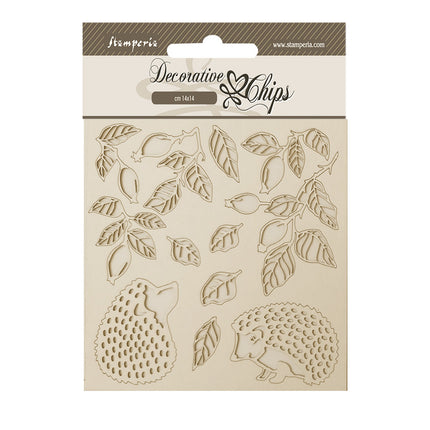 Decorative chips cm 14x14 - Woodland hedgehog