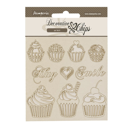 Decorative chips cm 14x14 - Coffee and Chocolate sweety