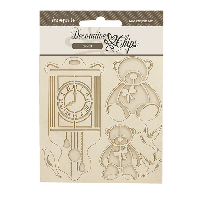 Decorative chips 14x14 cm - Brocante Antiques teddy bear