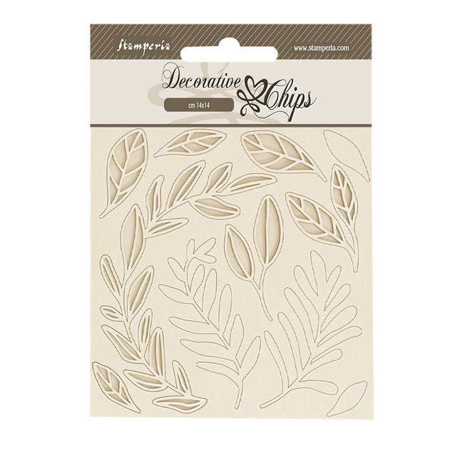 Decorative chips 14x14 cm - Create Happiness Secret Diary leaves pattern
