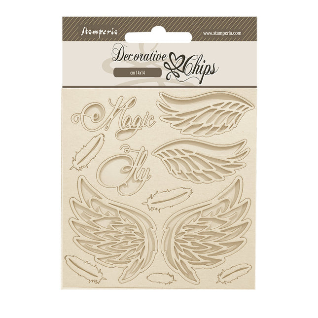 Decorative chips cm 14x14 - Wonderland wings