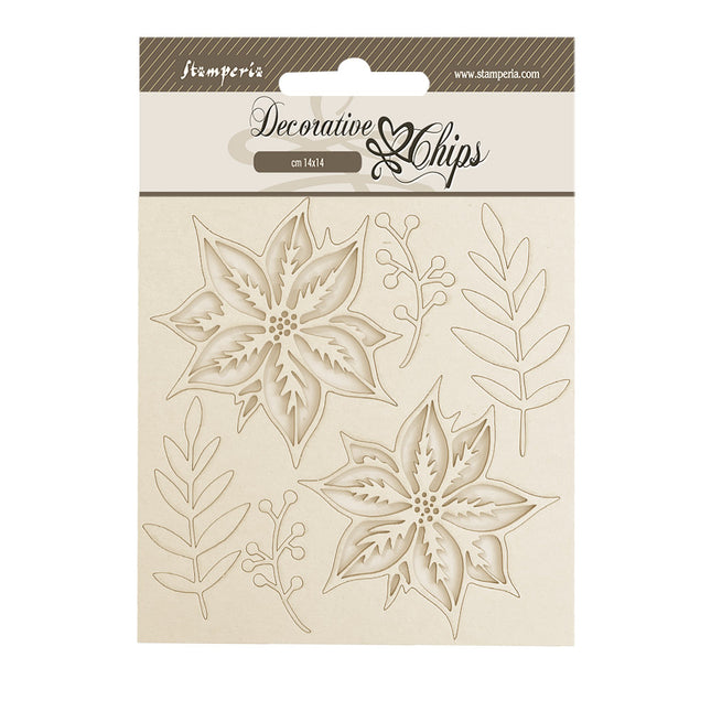 Decorative chips cm 14x14 - The Nutcracker poinsettia
