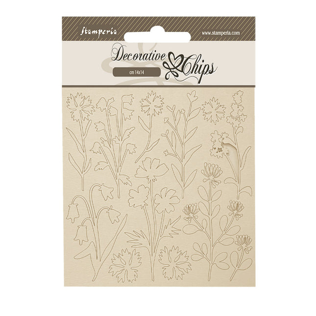 Decorative chips 14x14 cm - Forest flowers