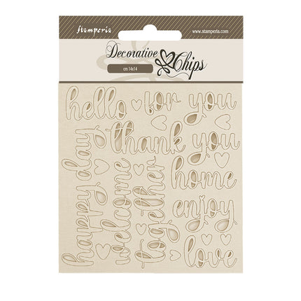 Decorative chips 14x14 cm - Golden Harmony writings