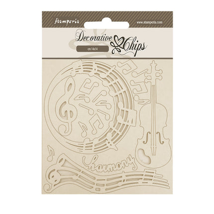 Decorative chips 14x14 cm - Music