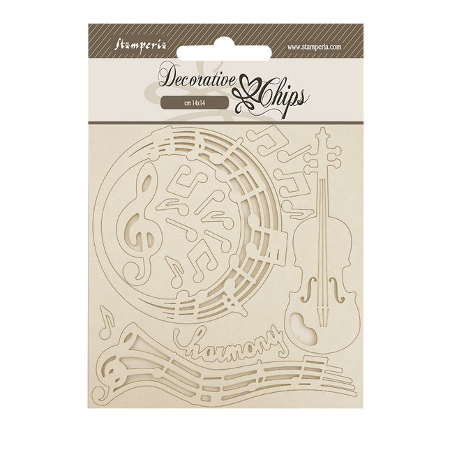 Decorative chips 14x14 cm - Music