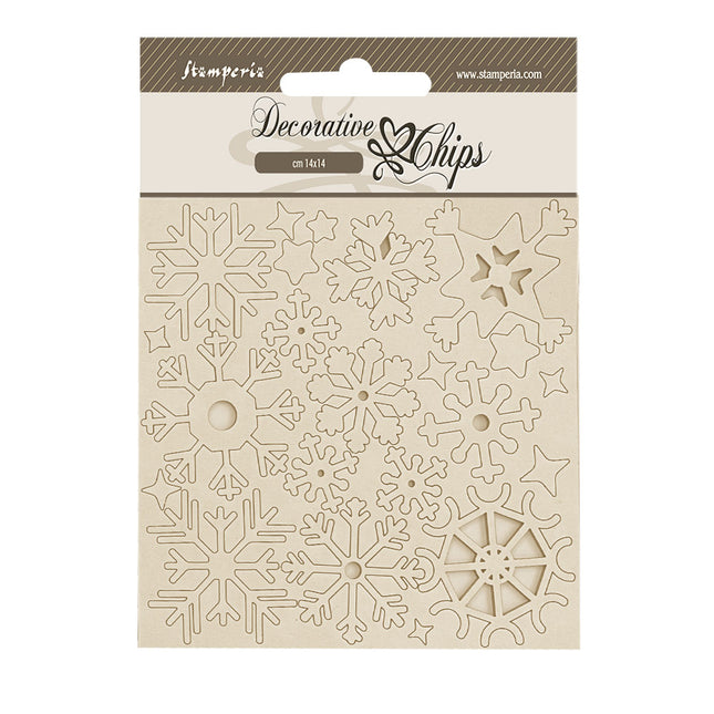 Decorative chips 14x14 cm - Create Happiness Dewdrops snowflakes