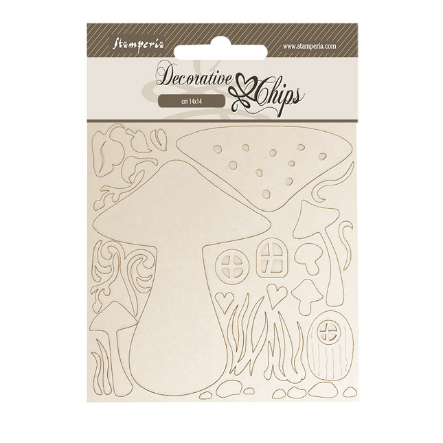 Decorative chips 14x14 cm - Hidden Grove mushrooms