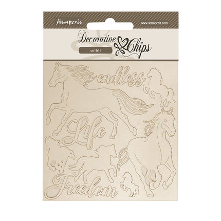 Decorative chips 14x14 cm - Silent Sea horses