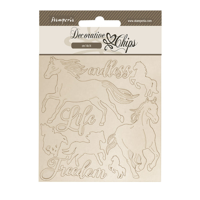 Decorative chips 14x14 cm - Silent Sea horses
