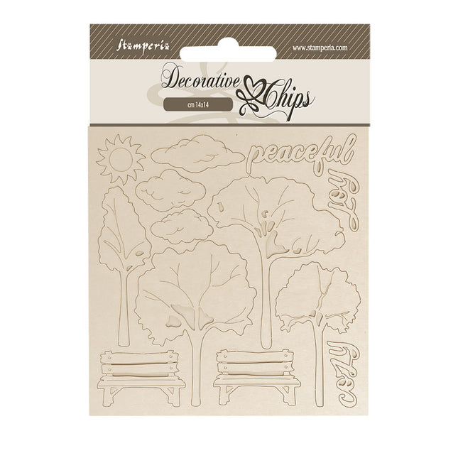 Decorative chips 14x14 cm - Silent Sea garden