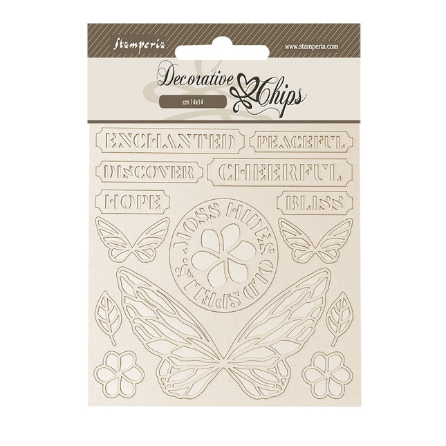 Decorative Chips 14x14 cm - Whispering Woods Butterfly  