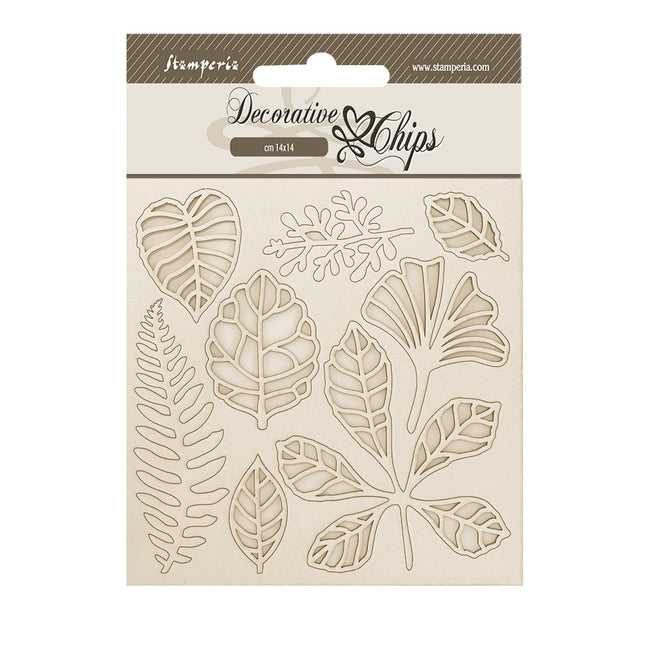 Decorative chips 14x14 cm - Herbarium Silvae leaves