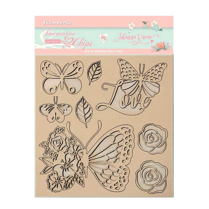 Decorative chips 14x14 cm - Circle of Love butterfly