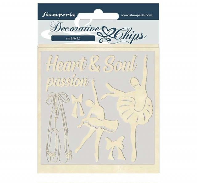 Decorative chips 14x14 cm Passion dancer