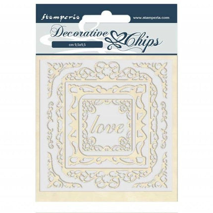 Decorative chips 14x14 cm - Atelier des Arts love frames