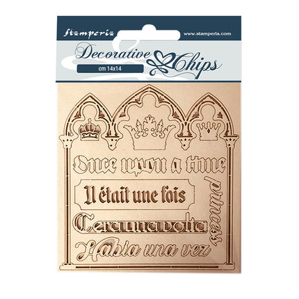 Decorative chips 14x14 cm - Sleeping Beauty quotes