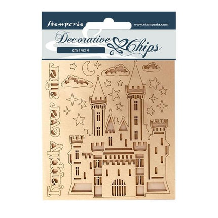 Decorative chips 14x14 Sleeping Beauty castle