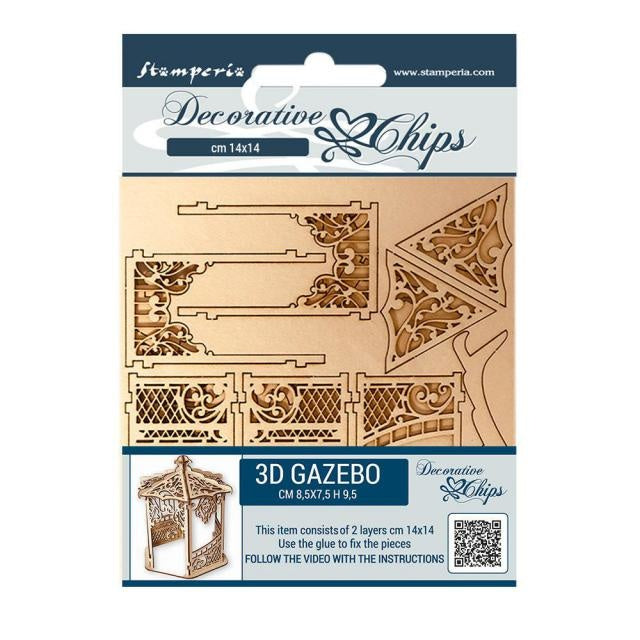 Decorative chips 14x14 cm - Sleeping Beauty gazebo 2 pcs