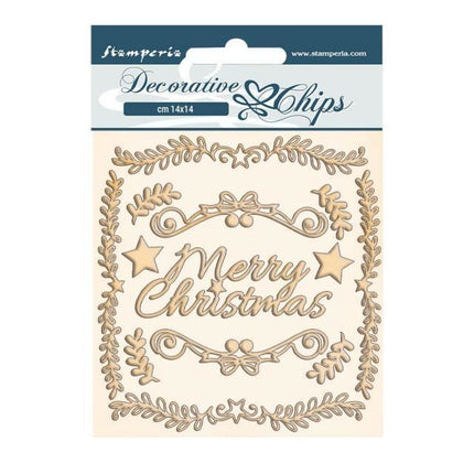 Decorative chips cm 14x14 - Pink Christmas frames