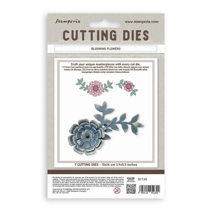 Cutting dies for paper crafting A6 - Blooming flowers