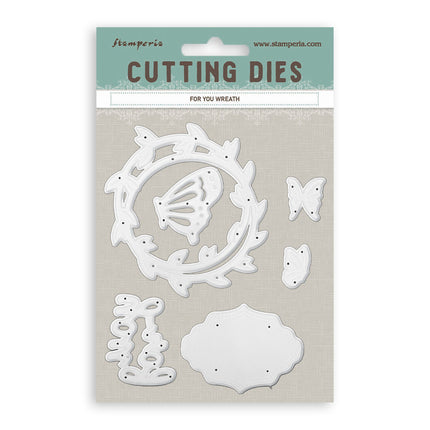 Cutting dies for paper crafting A6 - For you wreath