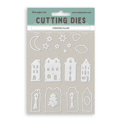 Cutting Dies for paper crafting A6 - Christmas village 