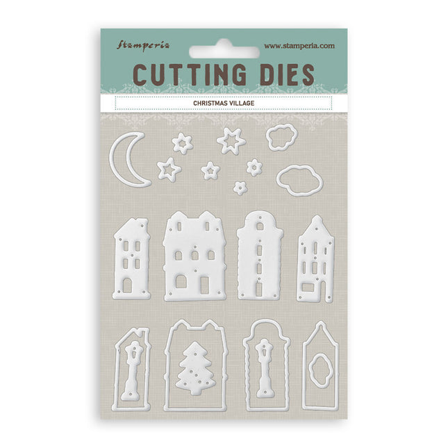 Cutting Dies for paper crafting A6 - Christmas village 