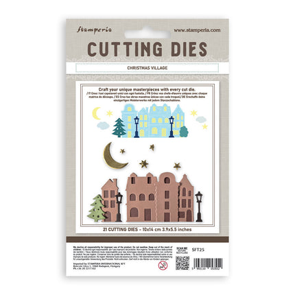 Cutting Dies for paper crafting A6 - Christmas village 