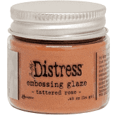 Ranger • Distress embossing glaze Tattered rose