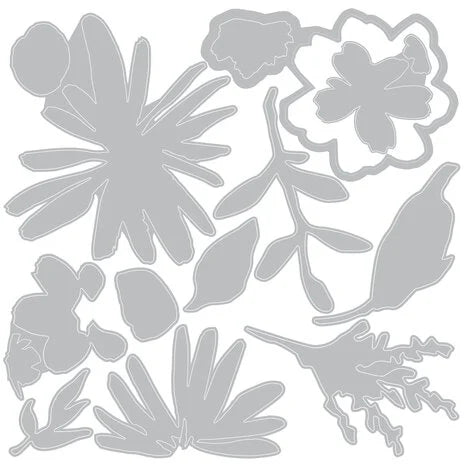 2D Texture Fades with Thinlits Die by Tim Holtz Vault Side-Order Floristry (1+11pcs)