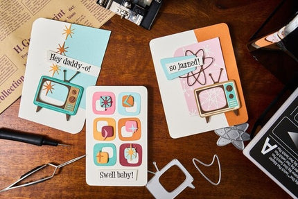 Thinlits Die by Tim Holtz Vault Atomic Retro (24pcs)