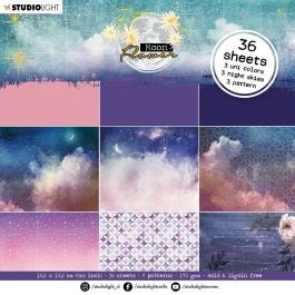 Studio Light • Moon flower collection paper padPurple night