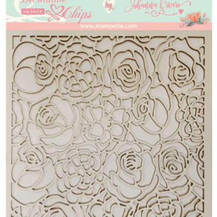 Decorative chips 14x14cm. Texture of roses