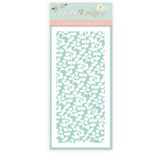 Thick Stencil - 12 x 25 cm - Circle of Love texture branches