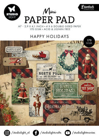 SL Mini Paper Pad Happy Holidays Essentials No. 323