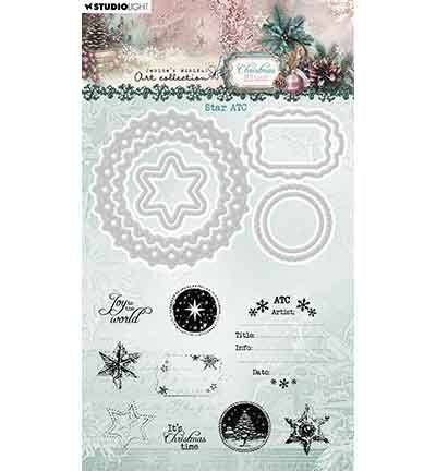 JMA Stamp and Cutting Dies Star ATC Christmas Blush no. 97