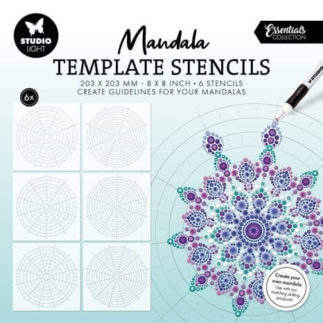 Mandala Template Stencils (6pcs) (SL-ES-MASK399)