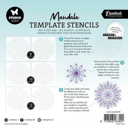 Mandala Template Stencils (6pcs) (SL-ES-MASK399)