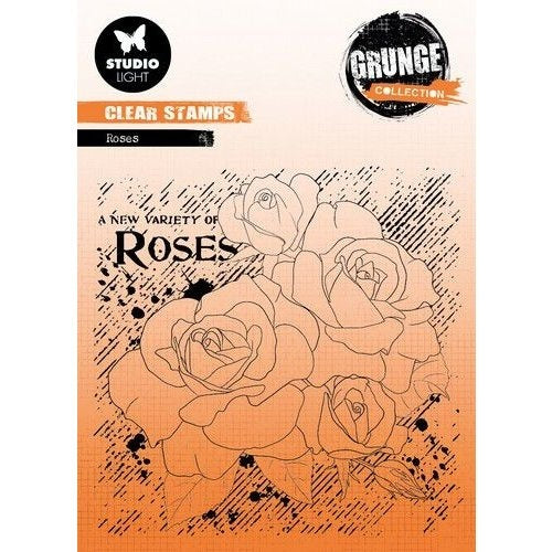 SL Clear Stamp Roses Grunge collection nr.401