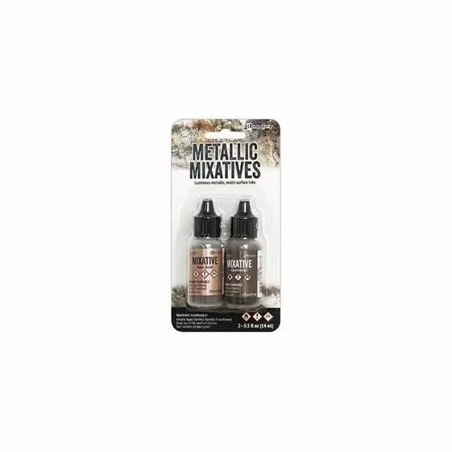 Ranger • Tim Holtz Metallic Mixatives Rosegold & Gunmetal