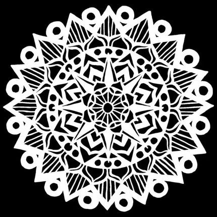 The Crafter's Workshop • Sjabloon Striped Mandala 30,5x30,5cm