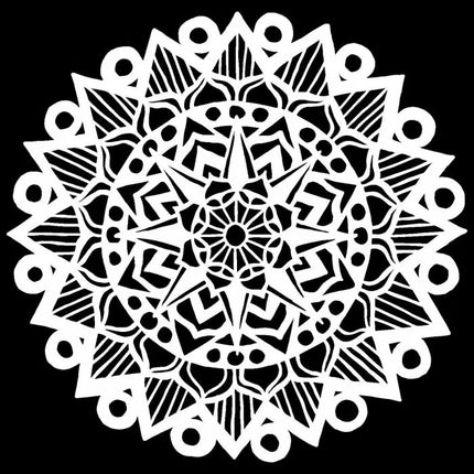 The Crafter's Workshop • Sjabloon Striped Mandala 15,2x15,2cm