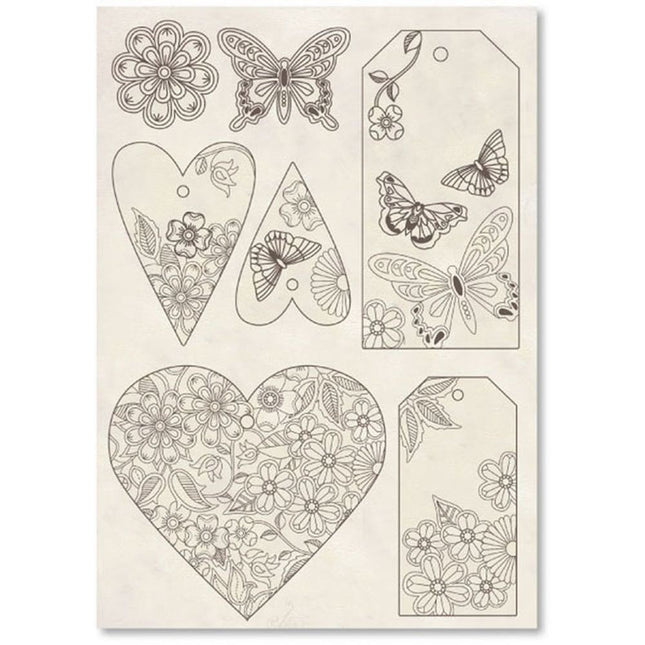 Wooden frames A5 size - Hearts and Closure