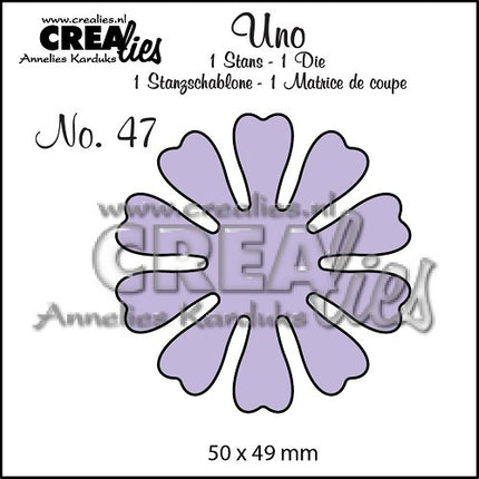 Crealies • Uno cutting die no.47 Flowers 19