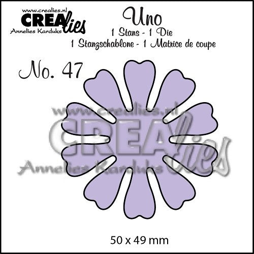 Crealies • Uno cutting die no.47 Flowers 19