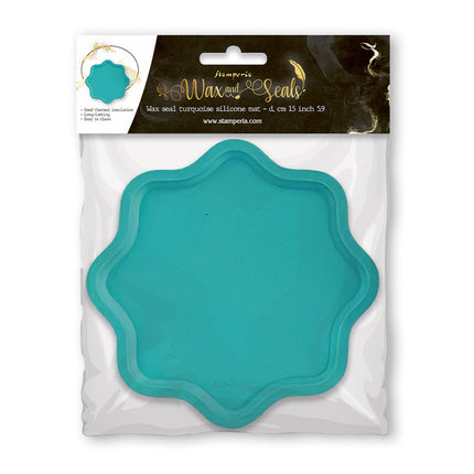 Wax seal turquoise silicon mat diam cm 15