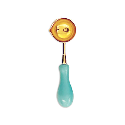 Turquoise spoon for wax